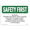 Signmission OSHA Sign, Required- Gowning Face Mask Glasses, 7in X 5in Decal, 7" W, 5" H, Landscape OS-SF-D-57-L-10719 - alternate 1
